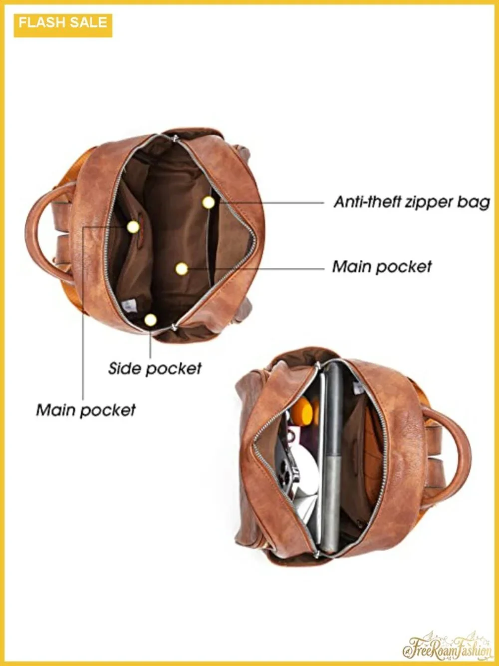 Mini Vegan Leather Backpack Purse for Women Travel Daypack